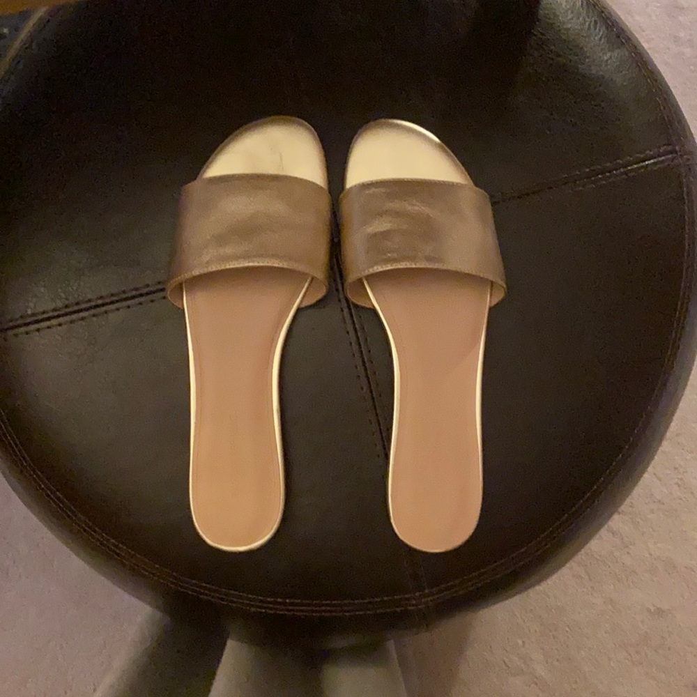Gold flat slides from Banana Republic